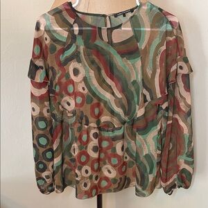 Luisa Cerano Artistic Multicolor Abstract Blouse